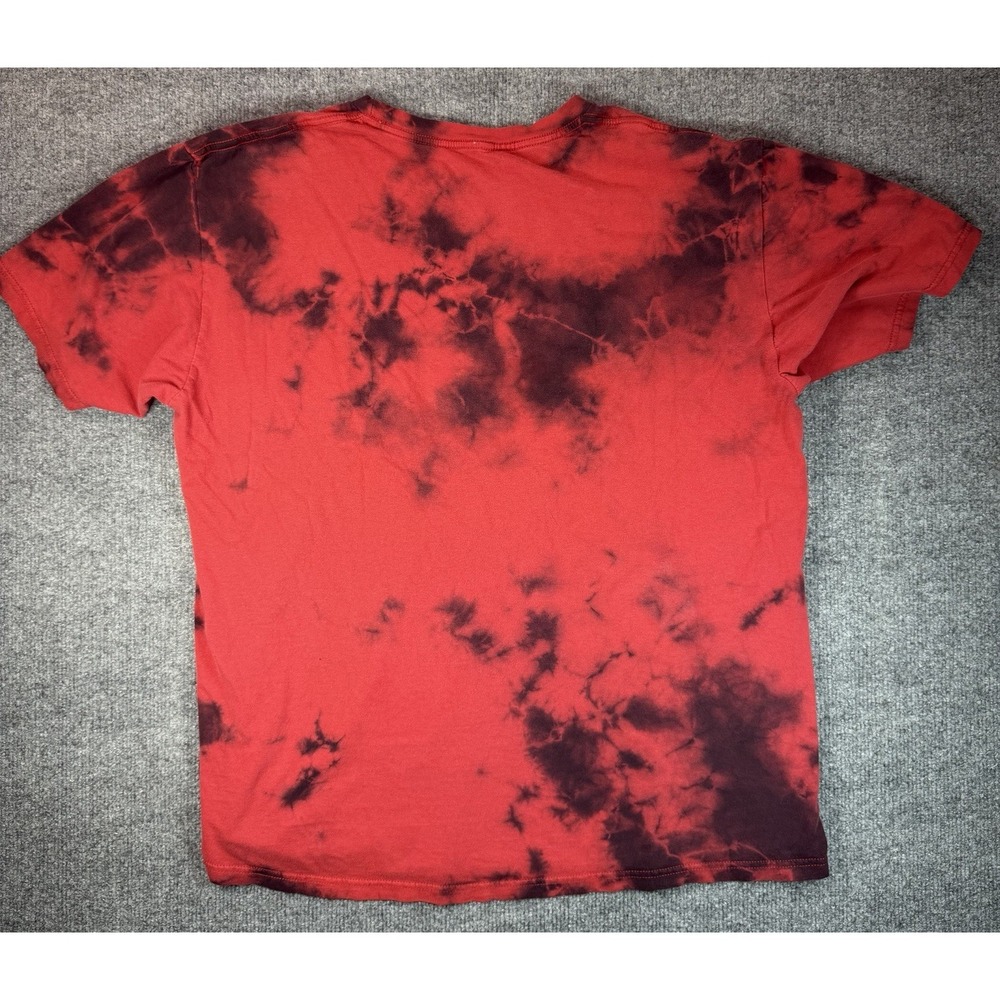 Pac-Man‎ Tie Dye Graphic T Shirt Mens XL Red Black Bandai Namco Streetwear Tee - Picture 8 of 9